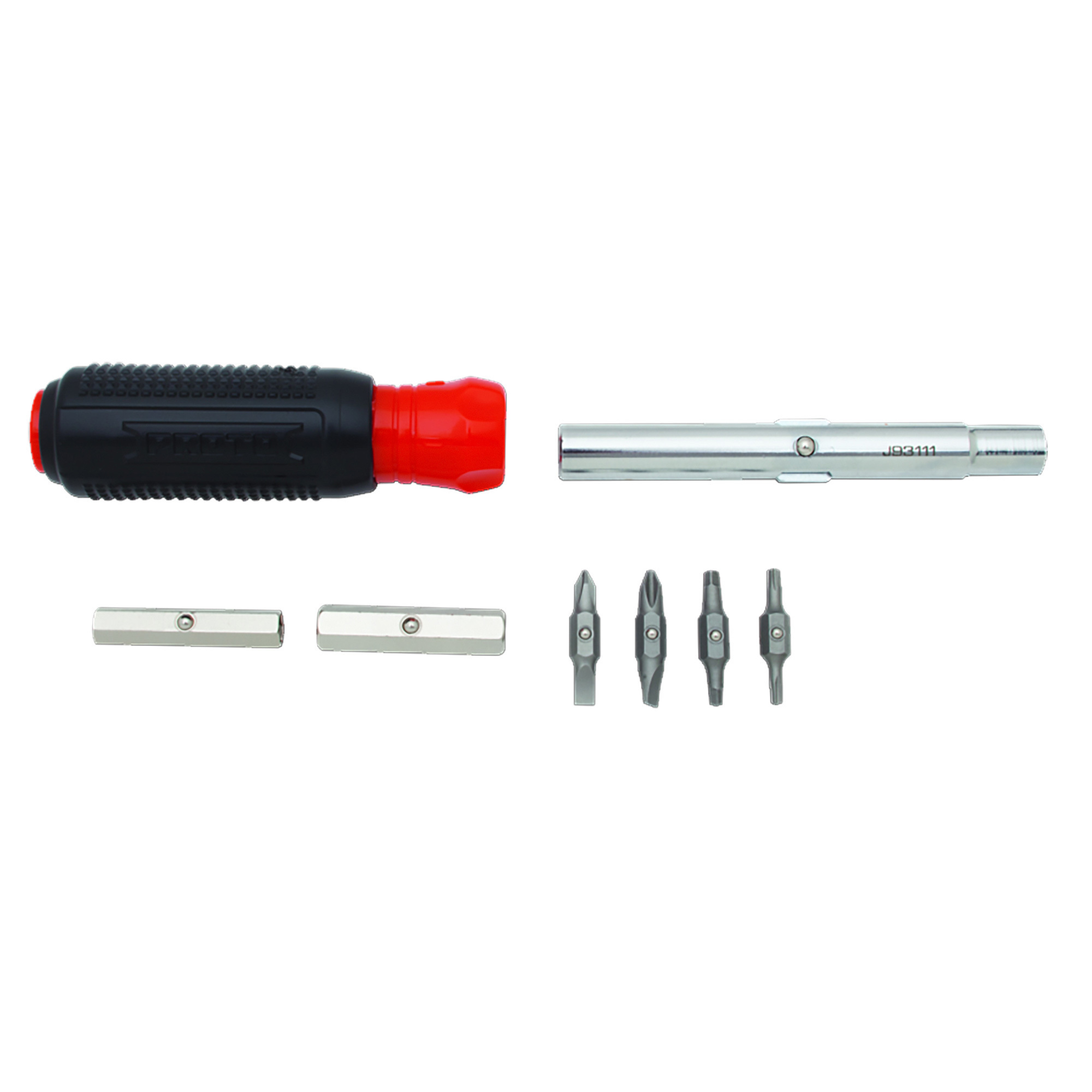 Proto 1/4in. Magnetic, 11-in-1, Quick Change Bit Screwdriver, Model# J93111